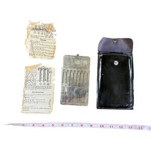 Vintage Tasco Pocket Arithmometer Adding Machine Manual Calculator Stylus & Box
